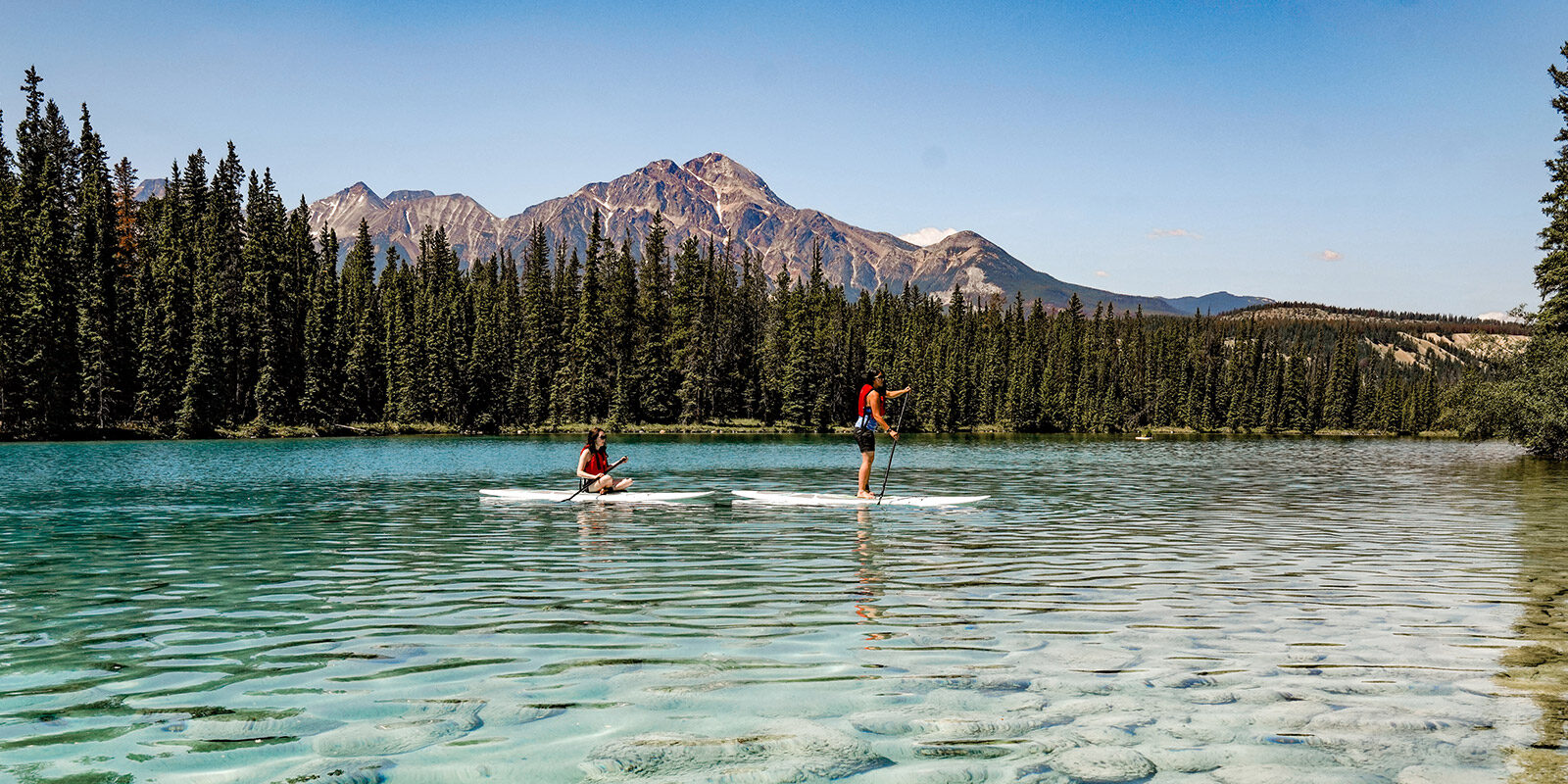 Op het water in Jasper National Park